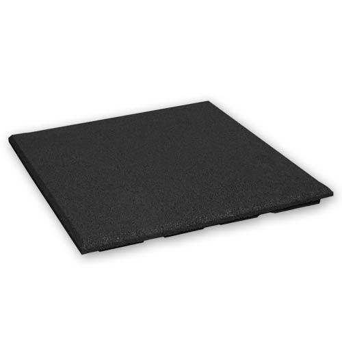 Rubber tegel 20 mm - 50 x 50 cm - Zwart - 4 stuks - 1m²-0