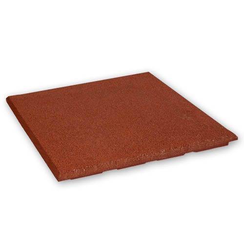 Rubber tegel 20 mm - 50 x 50 cm - Rood - 4 stuks - 1m²-0