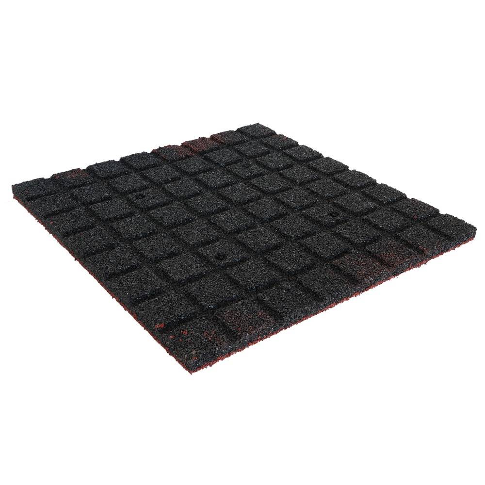 Rubber tegel 25 mm - 50 x 50 cm - Rood - 4 stuks - 1m²-1