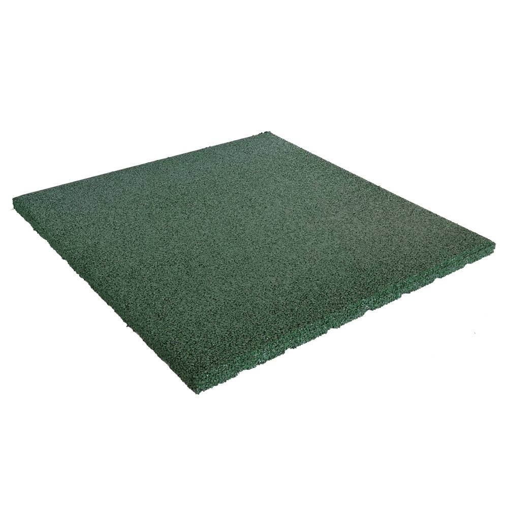Rubber tegel 20 mm - 50 x 50 cm - Groen - 4 stuks - 1m²-0