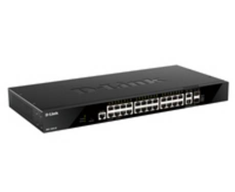 D-Link DGS-1520-28/E D-Link DGS-1520-28/E. Tipo interruttore: Gestito, Livello del commutatore: L3. T Netwerk switch