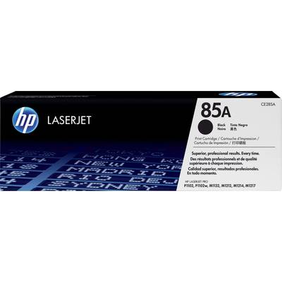 Inktcartridge 'HP LaserJet 85A', zwarte inkt. Compatibel met modellen: P1102, P1102w, M1132, M1212, M1214, M1217.