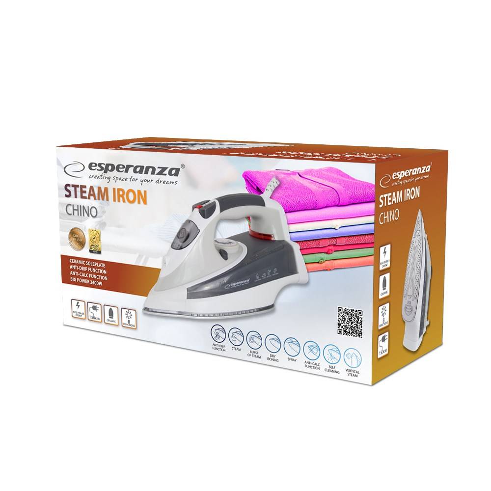 Esperanza EHI009 Dampjern Keramiek kogeplade Gra, Hvid 2400 W-6