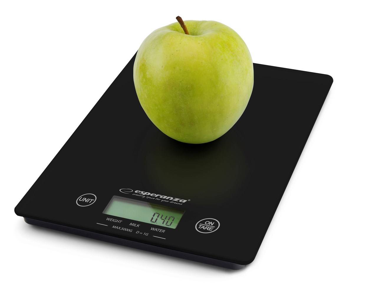 Esperanza EKS002K Elektronische keukenweegschaal Zwart Rechthoekig Tafelmodel-1