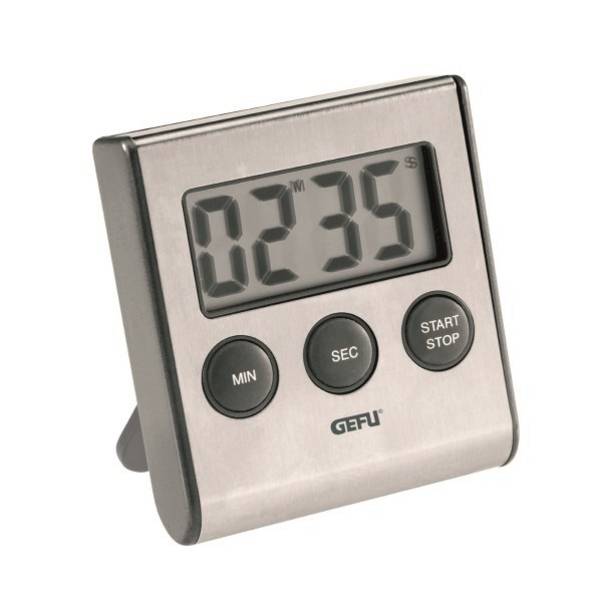 GEFU CONTARE Digitale keukentimer Zwart, roestvrij staal