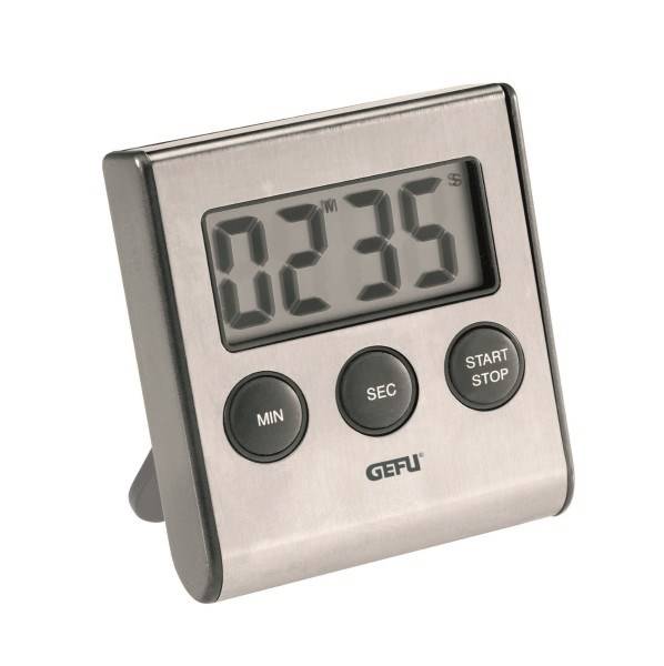 GEFU CONTARE Digitale keukentimer Zwart, roestvrij staal-0