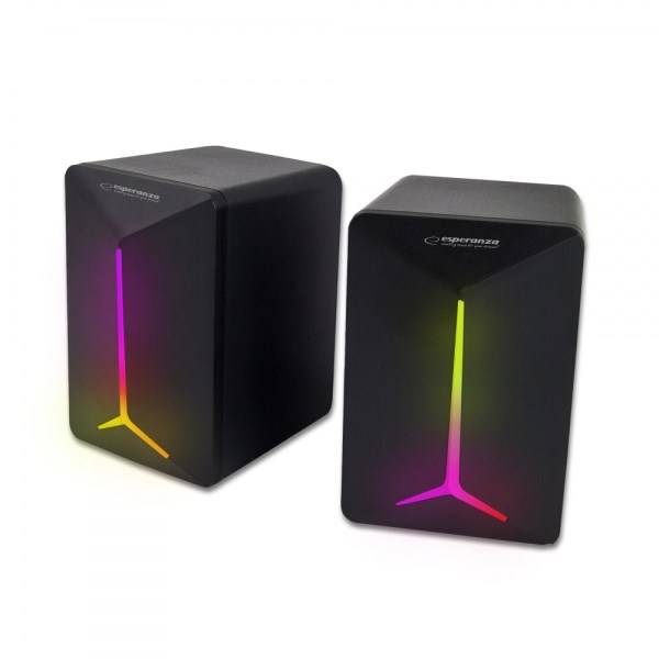 ESPERANZA USB-LUIDSPREKERS 2.0 LED REGENBOOG FREVO EGS105-0