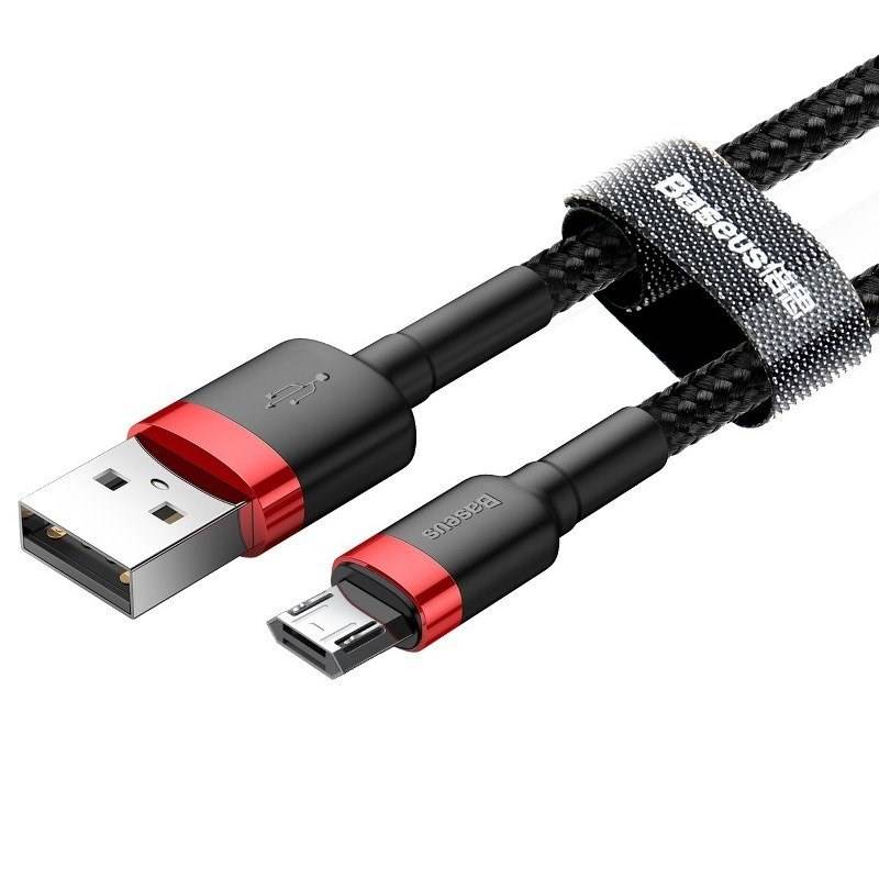 BASEUS CAMKLF-C91 Kabel; High Speed,USB 2.0; 2m; zwart; textiel; 1,5A - 1 stuk-1