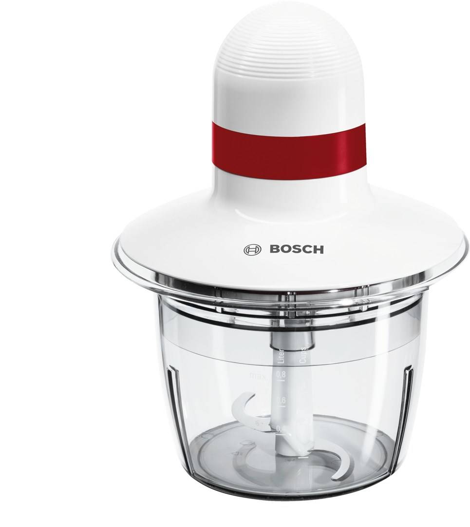 Bosch MMRP1000 elektrische hakmolen 0,8 L 400 W Rood. Banner. Wit-1