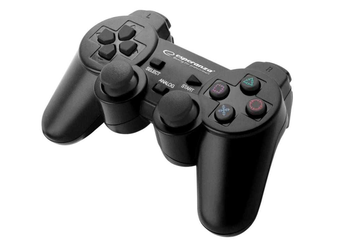 Esperanza EGG107K Gaming Controller Gamepad PC, Playstation 3 Analoog/Digitaal USB 2.0 Zwart-1