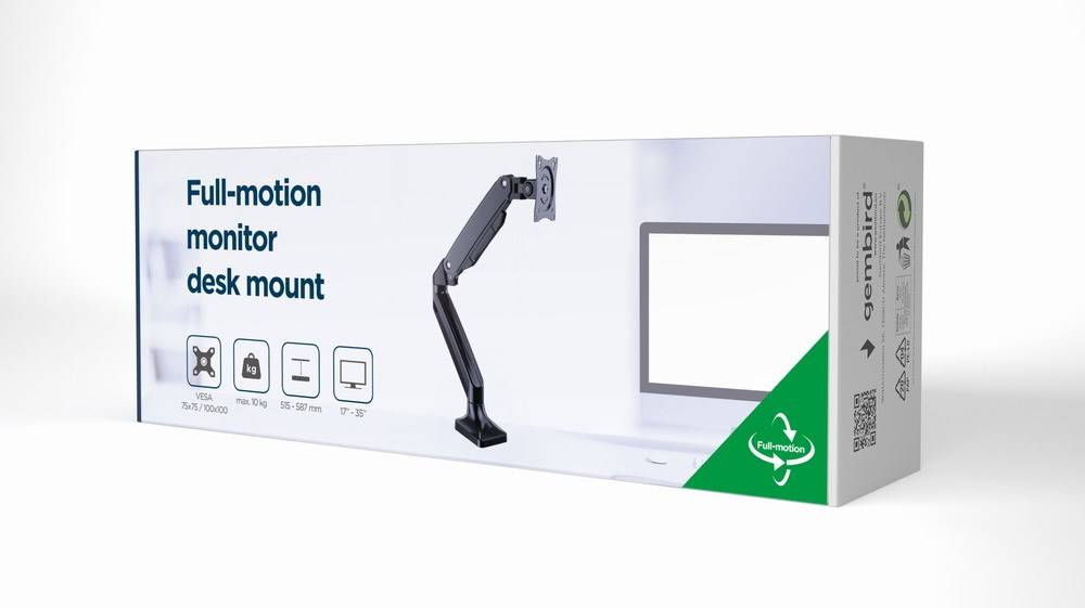 Gembird MA-DA1-03 flat panel bureau steun 88,9 cm (35") Zwart-6
