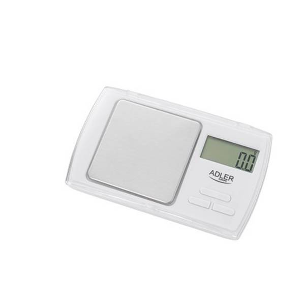 Adler AD 3161 keukenweegschaal, wit, rechthoekig, elektronische personenweegschaal
