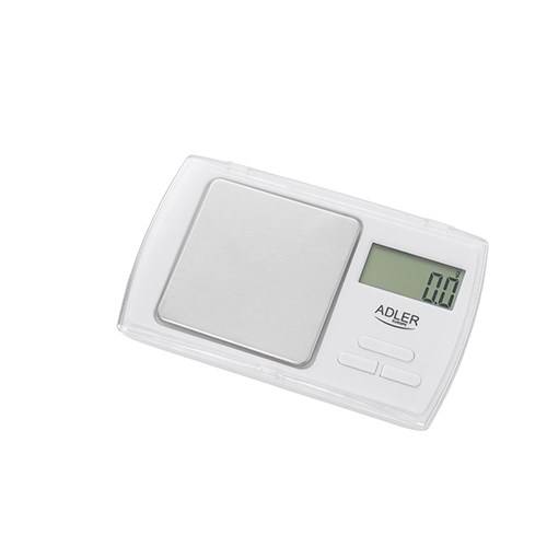 Adler AD 3161 keukenweegschaal, wit, rechthoekig, elektronische personenweegschaal-0