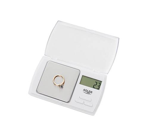 Adler AD 3161 keukenweegschaal, wit, rechthoekig, elektronische personenweegschaal-1