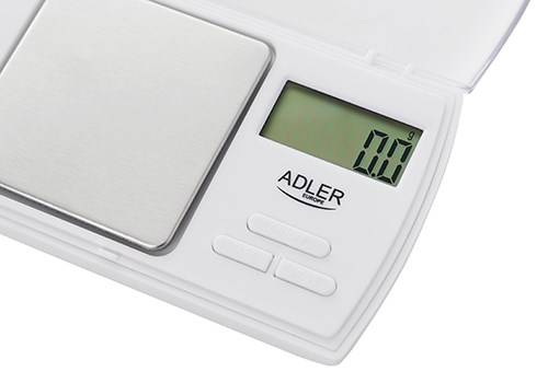 Adler AD 3161 keukenweegschaal, wit, rechthoekig, elektronische personenweegschaal-2