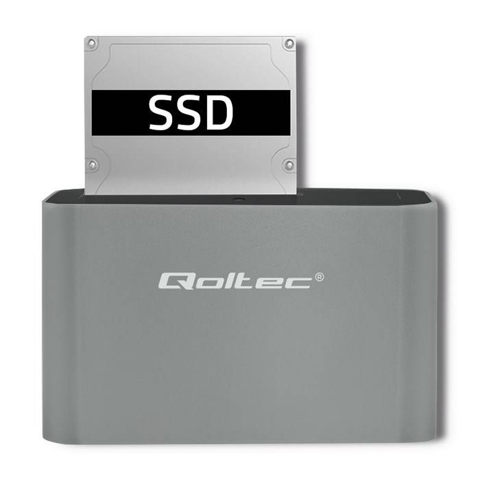 Qoltec 5315 dockingstation HDD/SSD | 2,5"/3,5" SATA | USB 3.0-4
