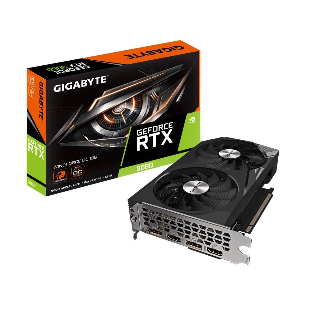Gigabyte Nvidia GeForce RTX 3060 Videokaart 12 GB GDDR6-RAM PCIe 4.0 x16, HDMI, DisplayPort-9
