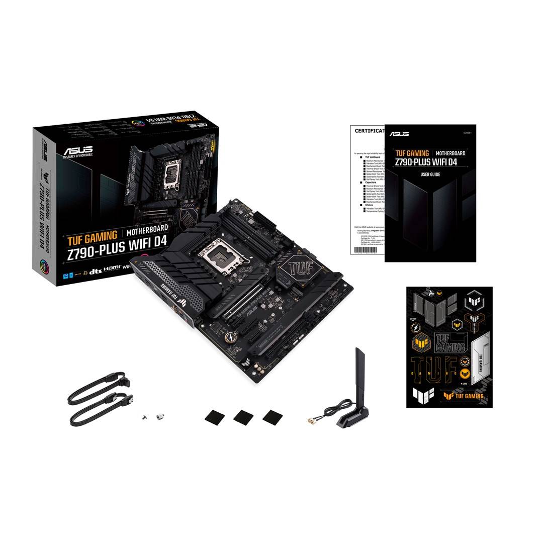 Asustek Computer TUF GAMING Z790-PLUS WIFI D4 Moederbord Socket Intel LGA 1700 Vormfactor ATX Moederbord chipset Intel® -12