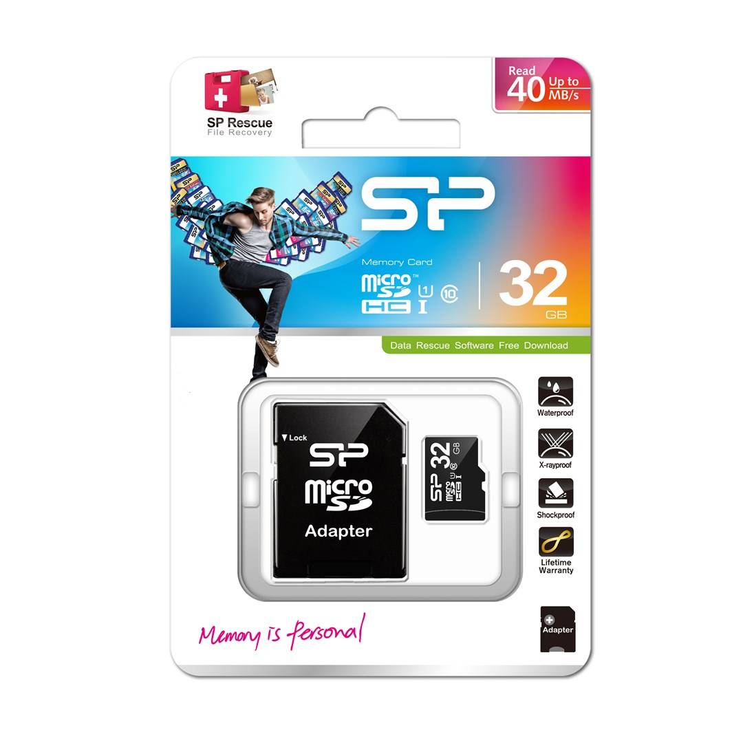 Silicon Power SP032GBSTH010V10SP geheugenkaart 32 GB MicroSDHC UHS-I Klasse 10-3