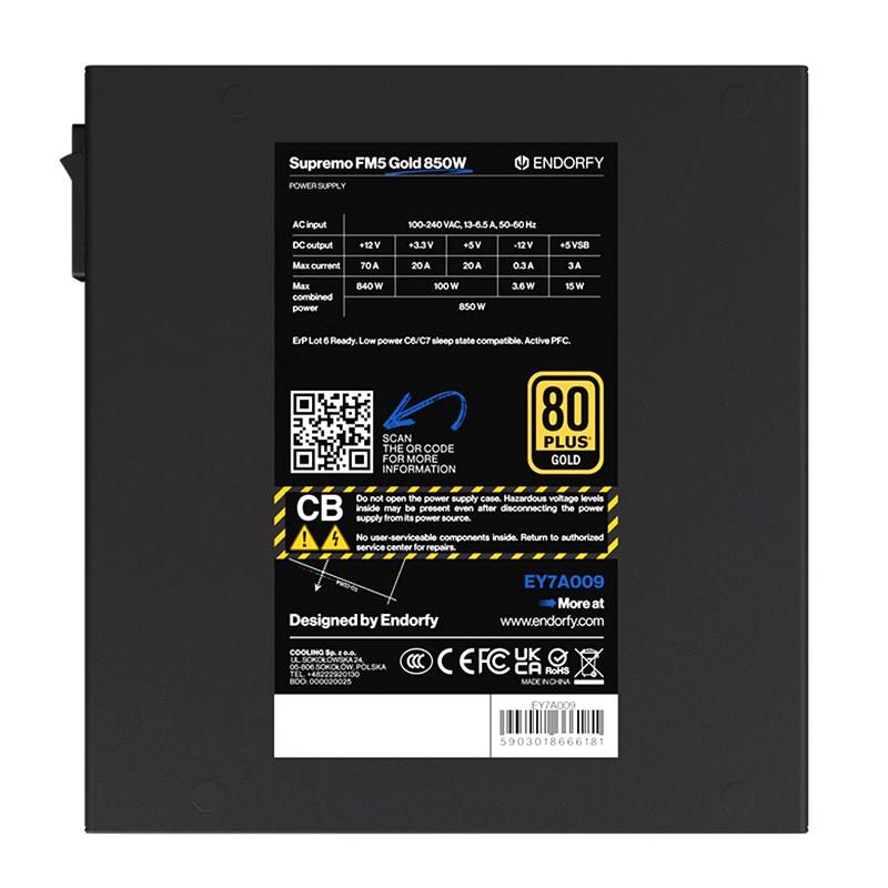VOEDING ENDORFY SUPREMO FM5 GOUD 850 W-2
