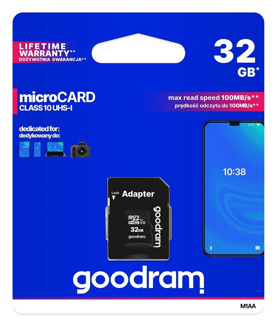 Goodram M1AA-0320R12 geheugenkaart 32 GB MicroSDHC Klasse 10 UHS-I-2