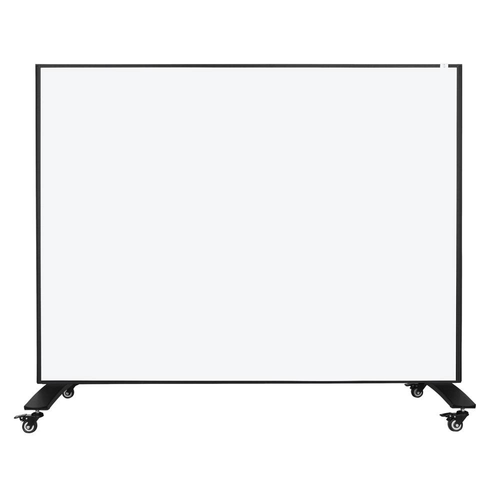 Mobiele scheidingswand - Akoestisch paneel/whiteboard - 160x120 cm - Zwart/Wit-1