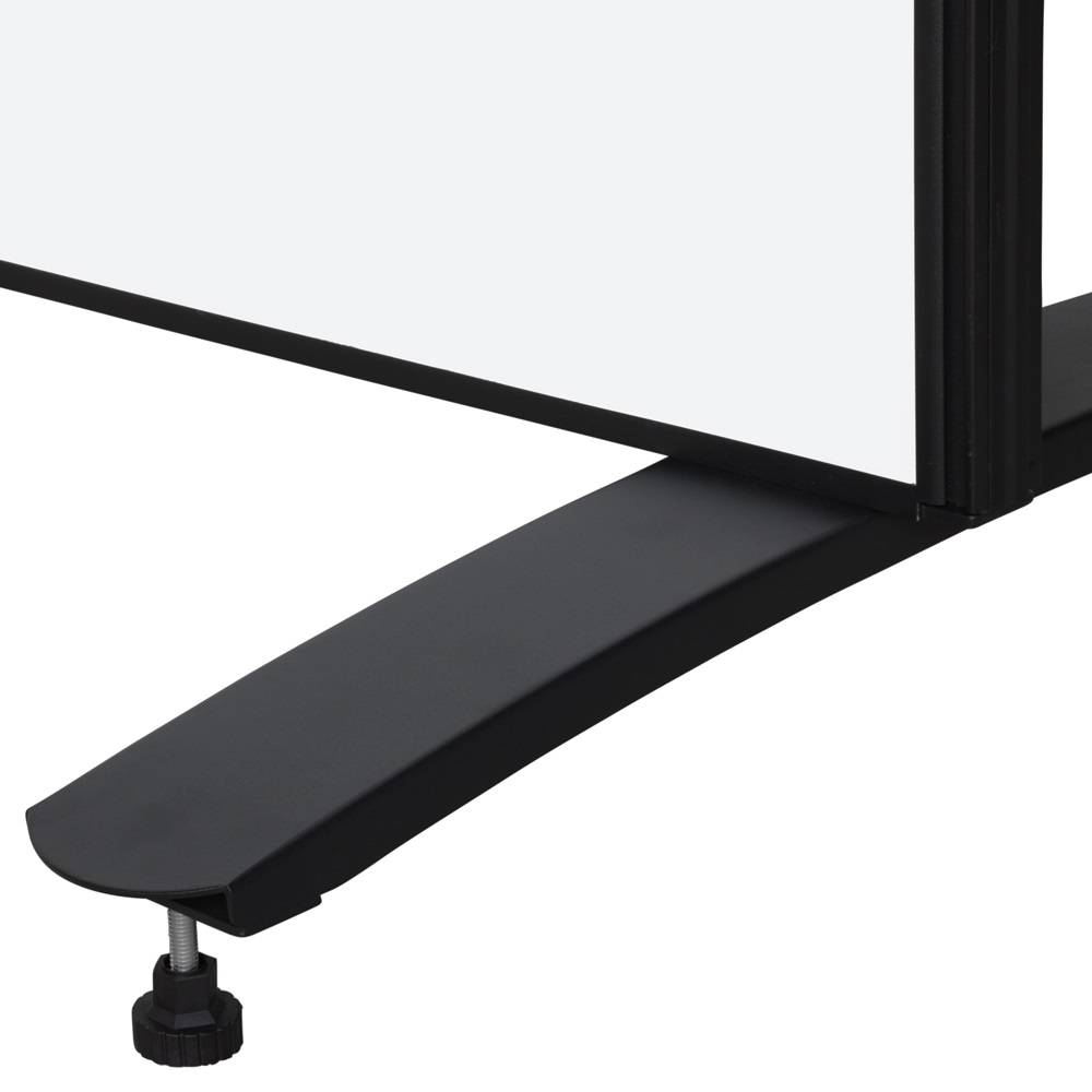 Mobiele scheidingswand - Akoestisch paneel/whiteboard - 160x120 cm - Zwart/Wit-4