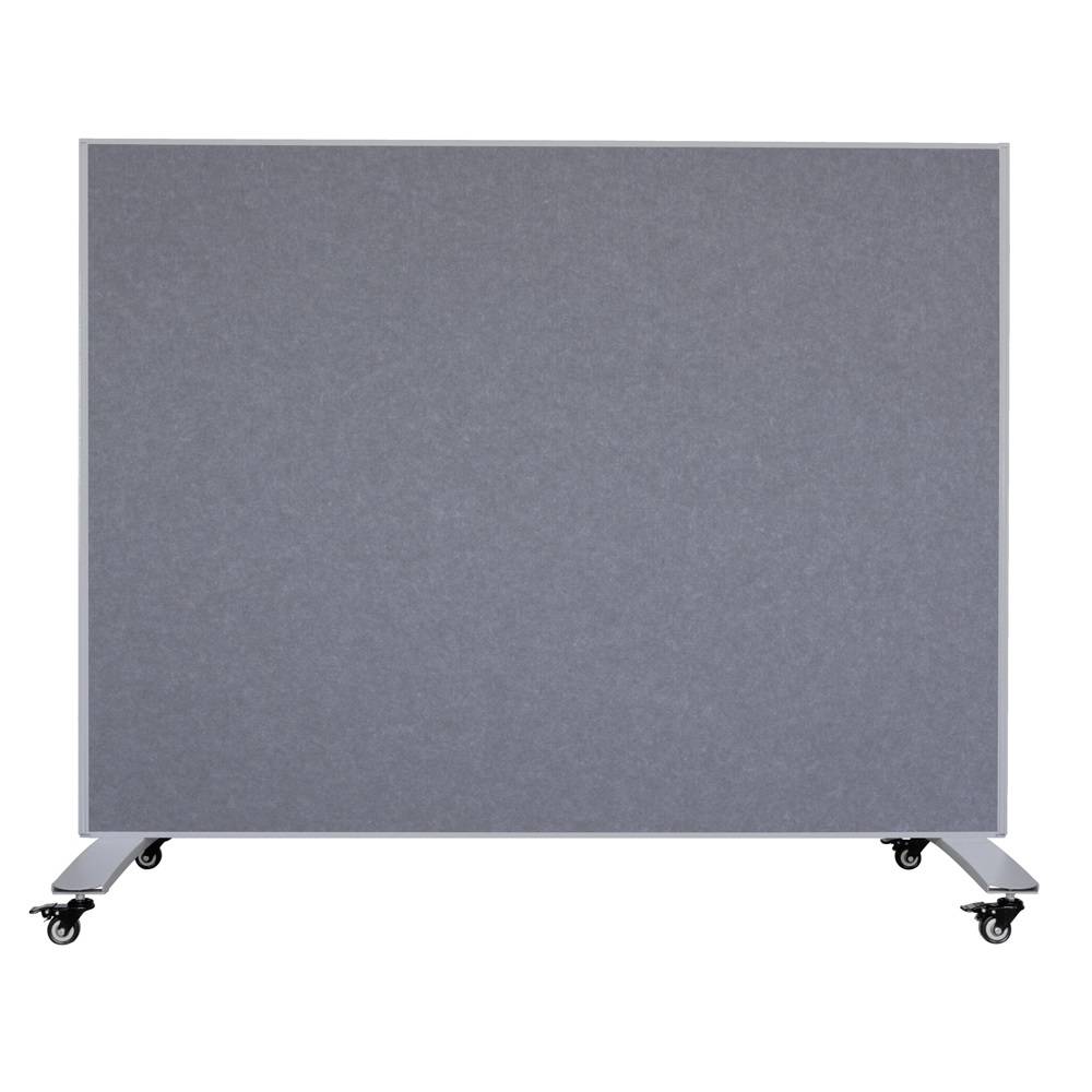 Mobiele scheidingswand - Akoestisch paneel/whiteboard - 160x120 cm - Grijs/Wit-0