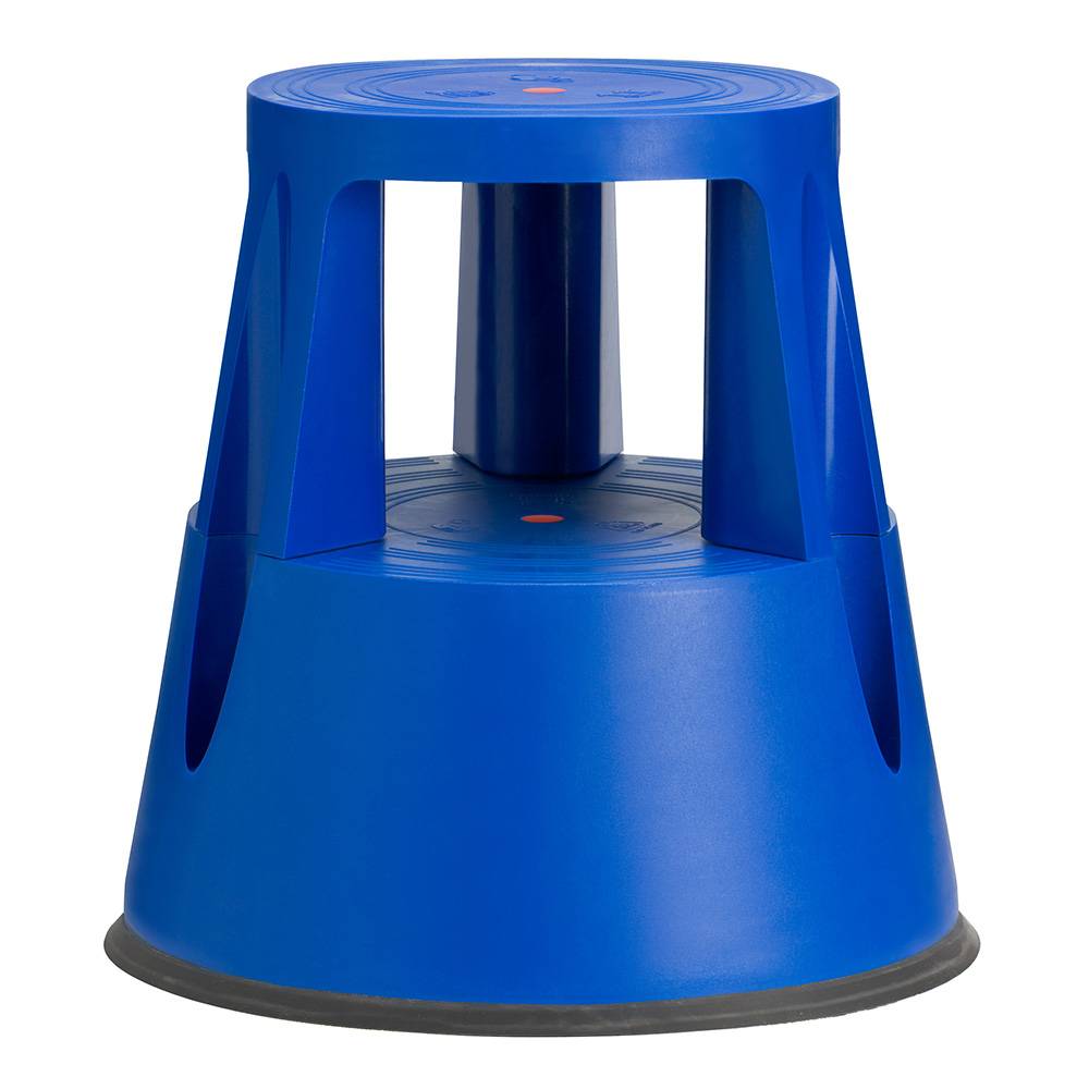 Opstapkruk - Blauw - Verrijdbaar - Draagkracht 150 kg-0