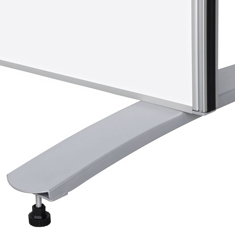 Mobiele scheidingswand - Akoestisch paneel/whiteboard - 120x160 cm - Licht grijs/Wit-4