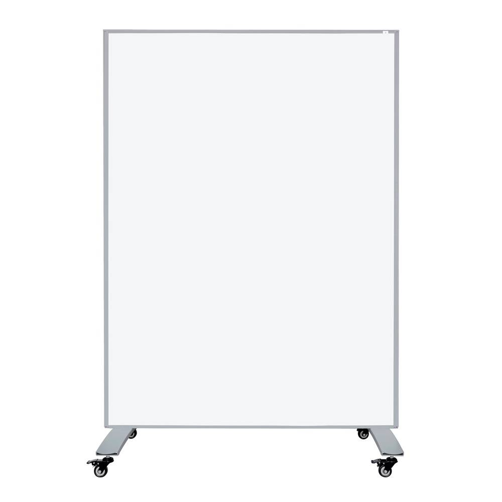 Mobiele scheidingswand - Akoestisch paneel/whiteboard - 120x160 cm - Grijs/Wit-1