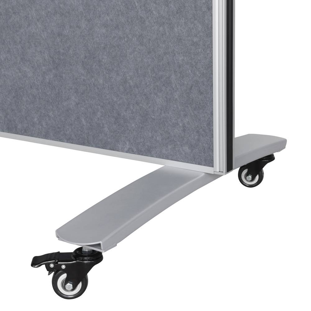 Mobiele scheidingswand - Akoestisch paneel/whiteboard - 120x160 cm - Grijs/Wit-3