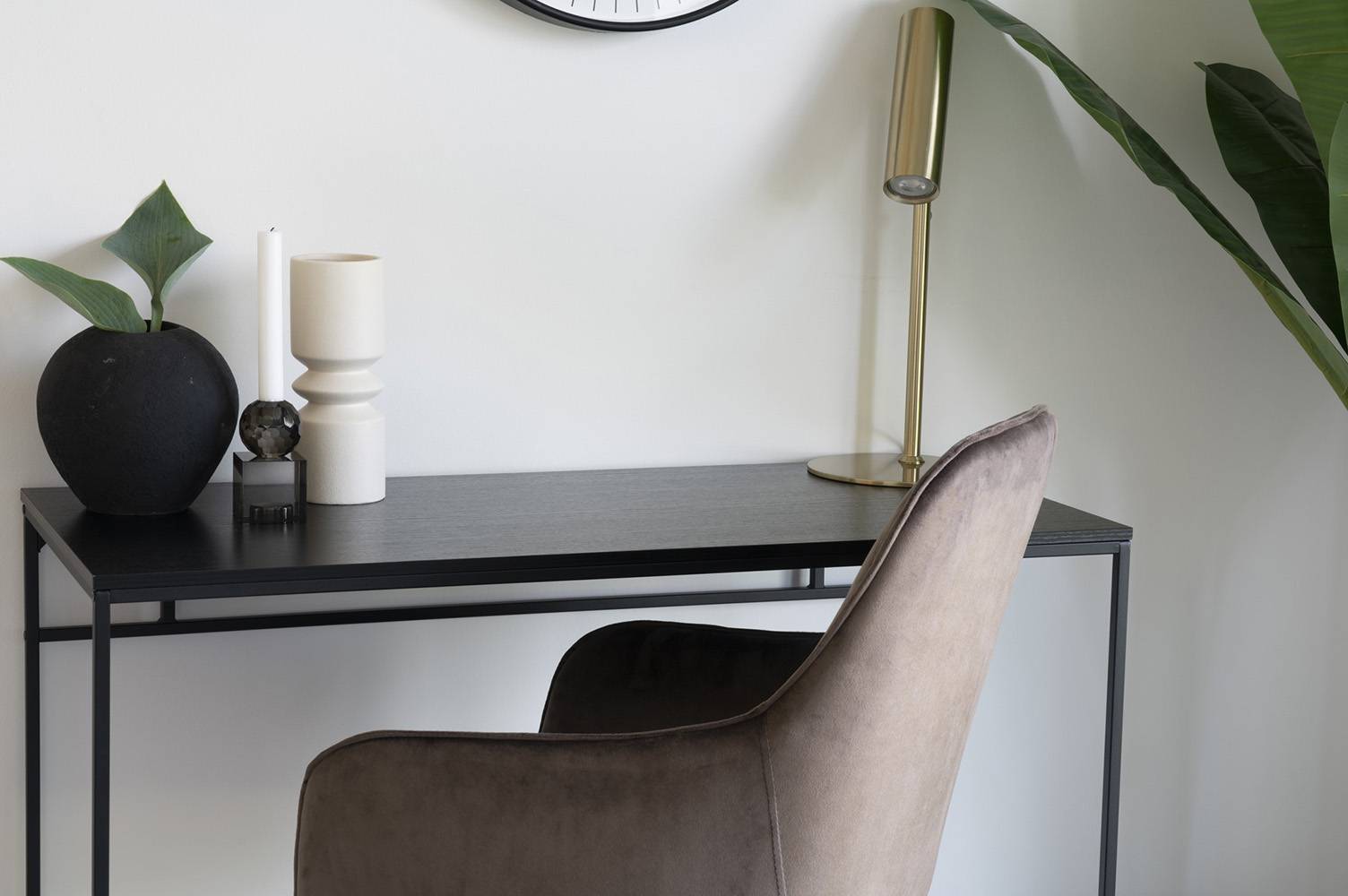 Zwart Bureau met zwart frame-4