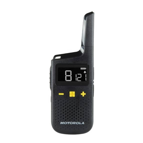Motorola XT185 portofoon met 16 kanalen, frequentiebereik 446.00625 - 446.19375 MHz, zwart.