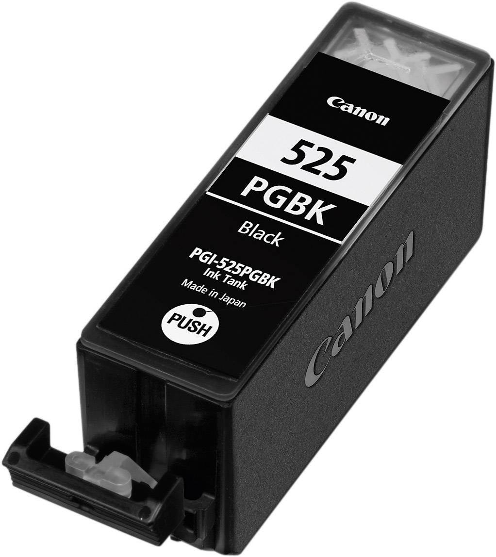 Inktpatroon in zwart met opdruk 'Canon 525 PGBK Black'.
