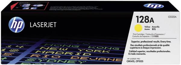 HP 128A CE322A Toner  Geel 1300 bladzijden Origineel Tonercassette
