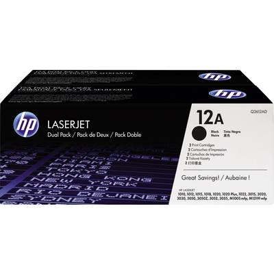 HP Toner 12A, Q2612A Origineel 2-pack Zwart 4000 bladzijden Q2612AD