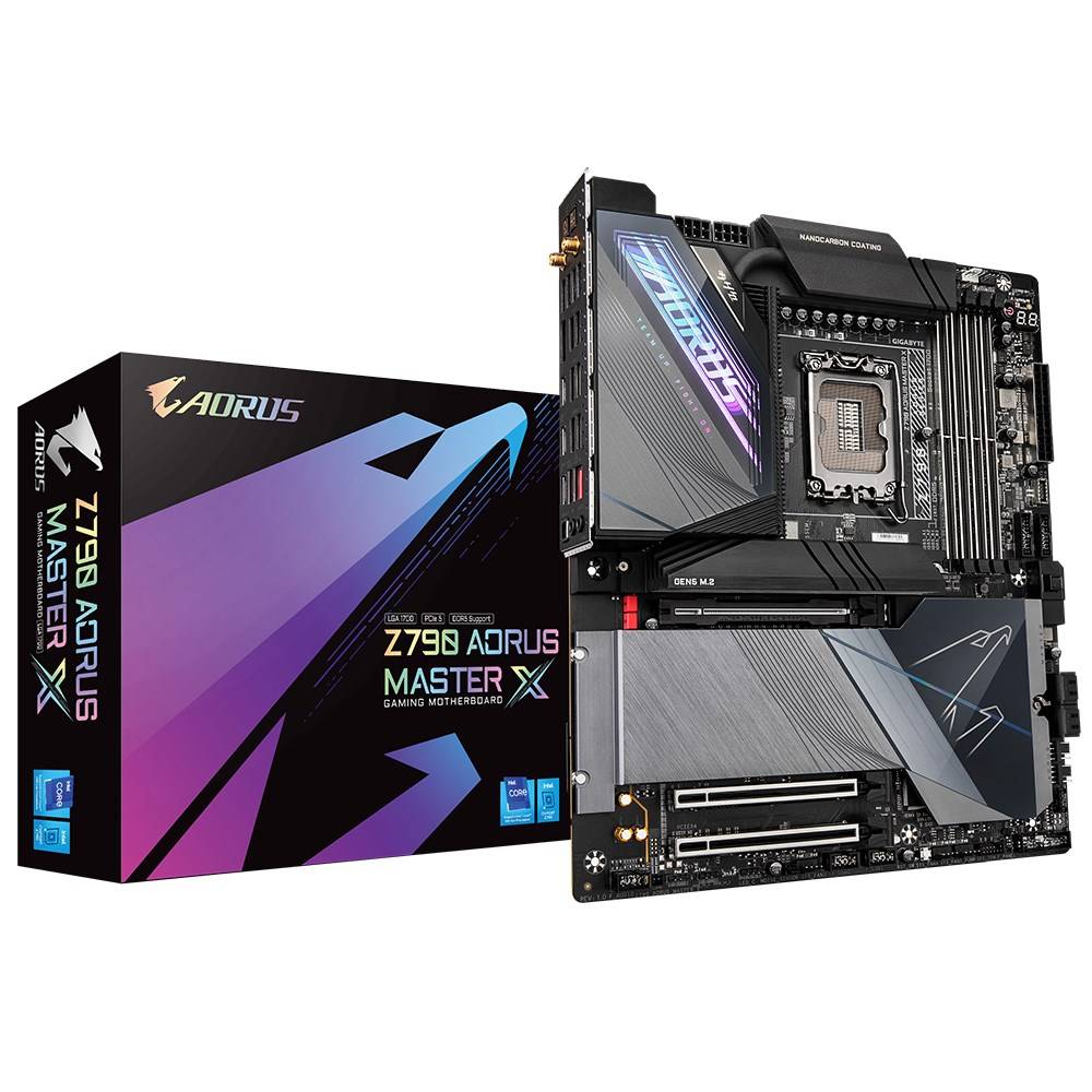 Gigabyte Z790 AORUS MASTER X Moederbord Socket Intel 1700 Vormfactor E-ATX Moederbord chipset Intel® Z790-3