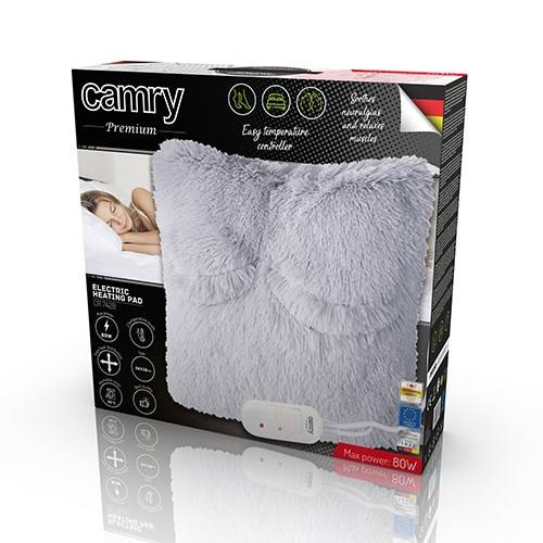 Camry Premium CR 7428 elektrische deken, elektrische bedverwarmer, 45 W, grijs-5