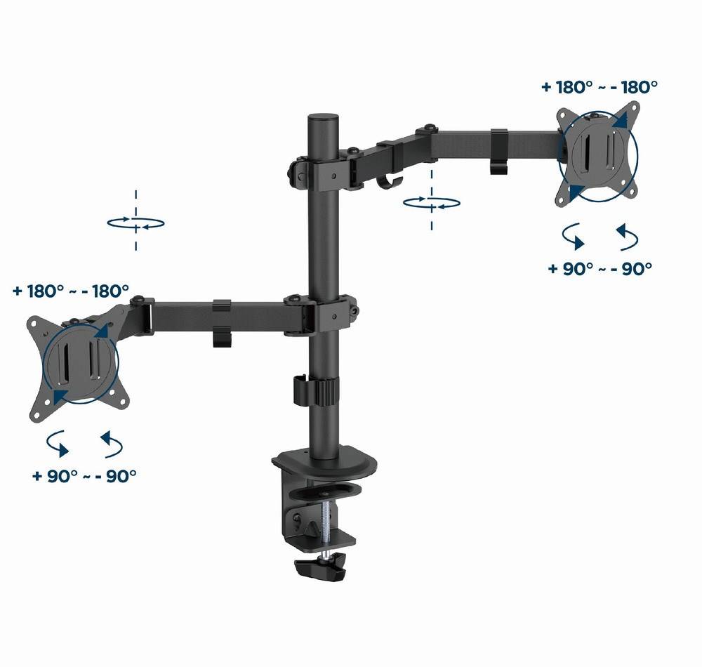 GEMBIRD MA-D2-03 Houder; 9kg; 17÷32"; 75x75mm,100x100mm; monitor x2 - 1 stuk-2