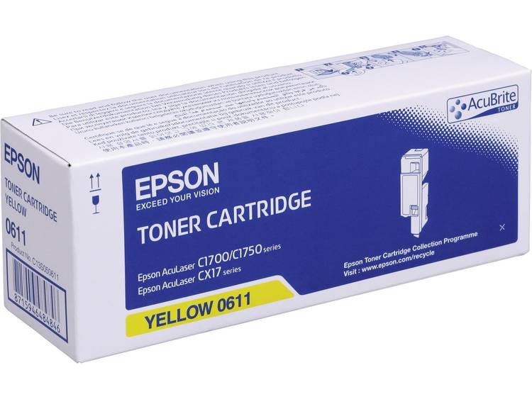 Epson AL-C1700-C1750-CX17 series High Capacity Toner Cartridge Yellow 1.4k