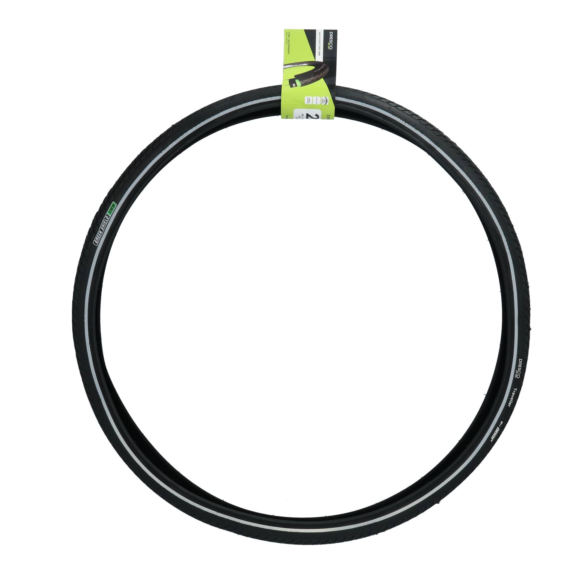 Dresco Anti-Lek Buitenband Traveller 28x1 5/8x 1 3/8 (37-622) Reflectie Zwart-2