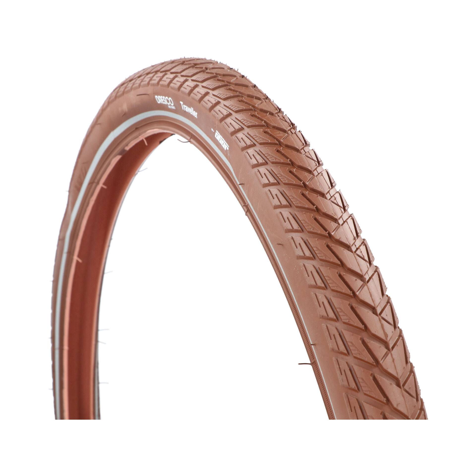Dresco Anti-Lek Buitenband Traveller 28 x 1.75 (47-622) Reflectie Bruin-1