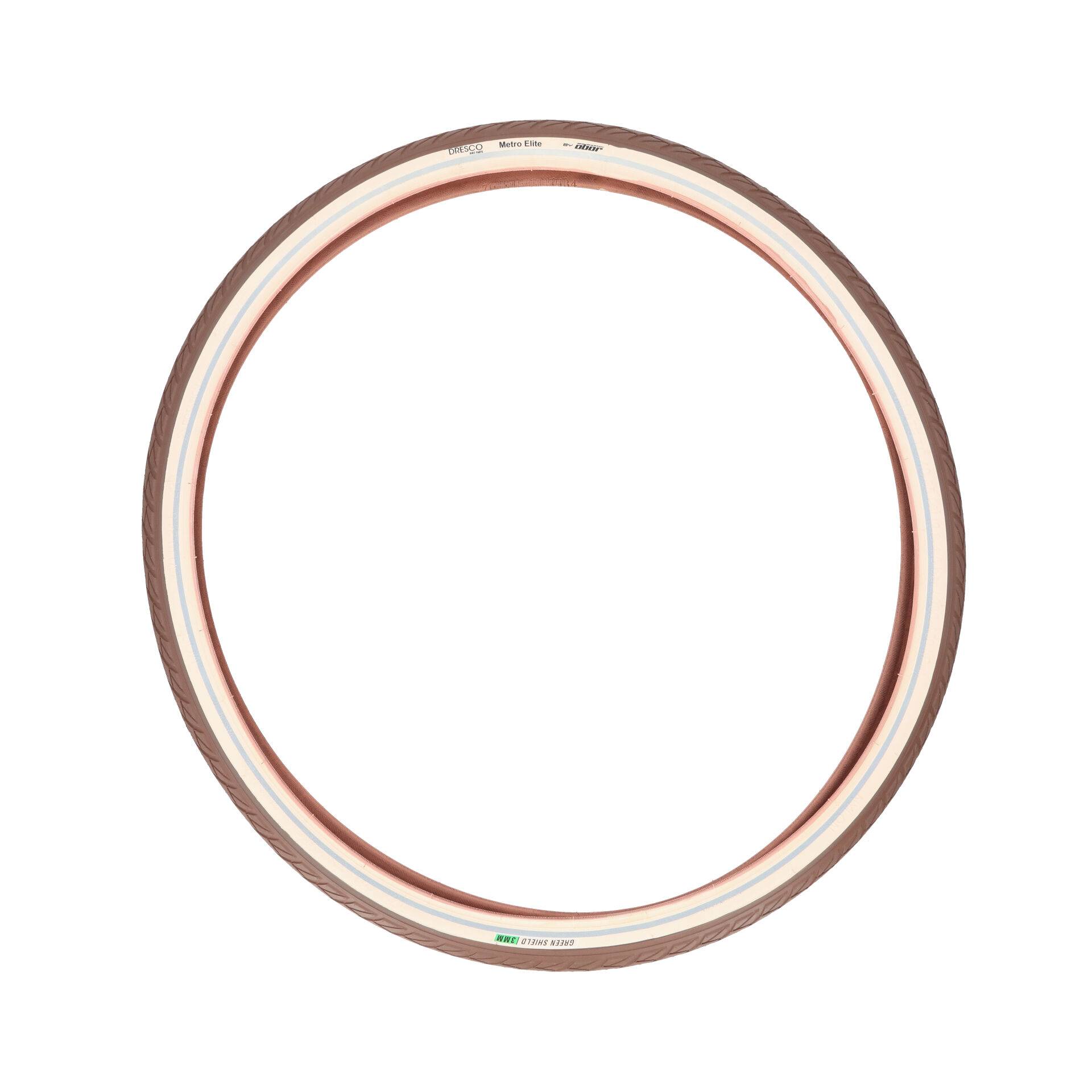 Dresco Anti-Lek Buitenband Metro Elite 28 x 1.75 (47-622) Reflectie Bruin/Creme-1
