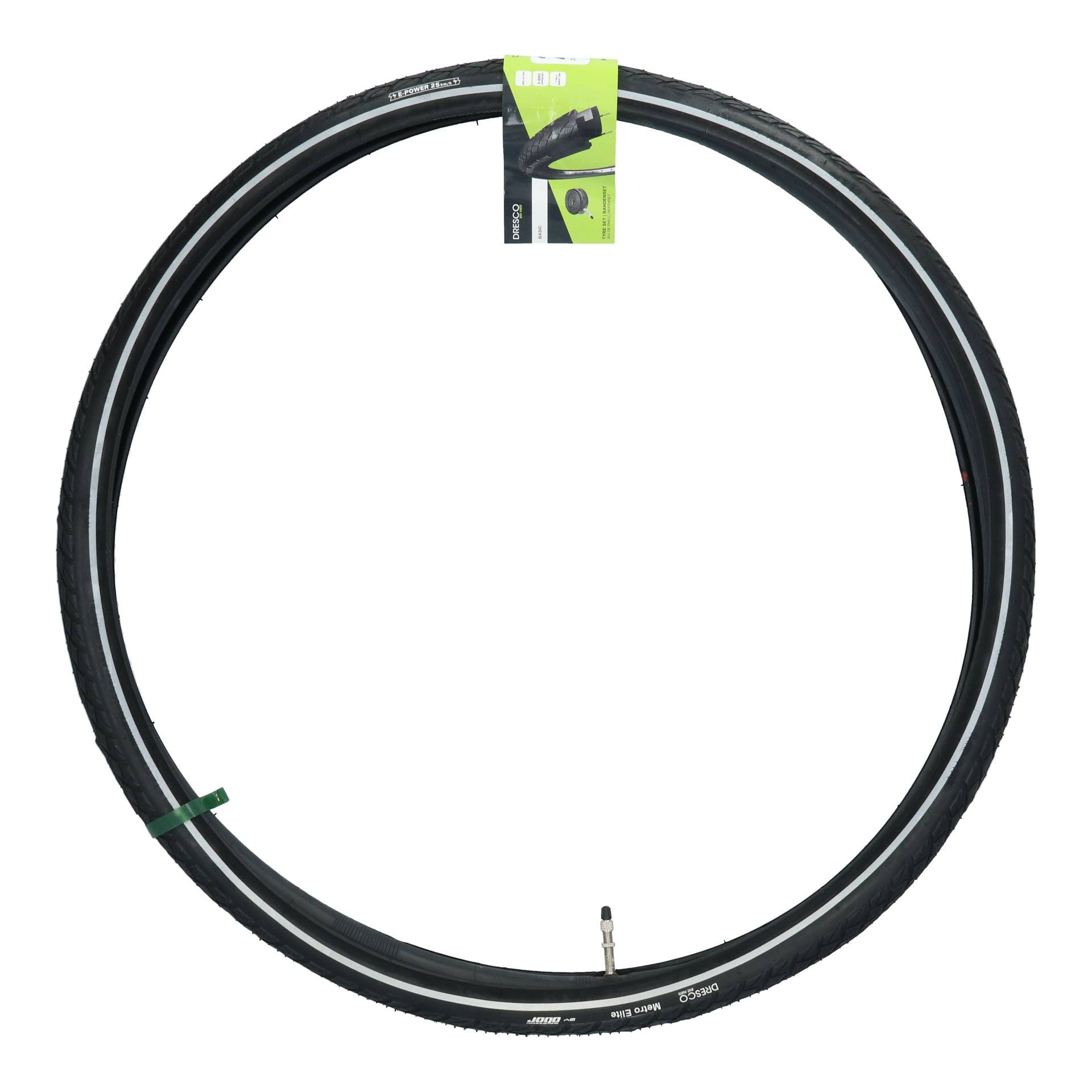 Dresco Buiten- en Binnenband 28x1 5/8 x 1 3/8 (37-622) Reflectie Blitz 45mm-2