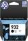 HP inktcartridge, Serie 932, Zwart. Verpakking met blauwe vlinders; bovenaan het HP-logo.