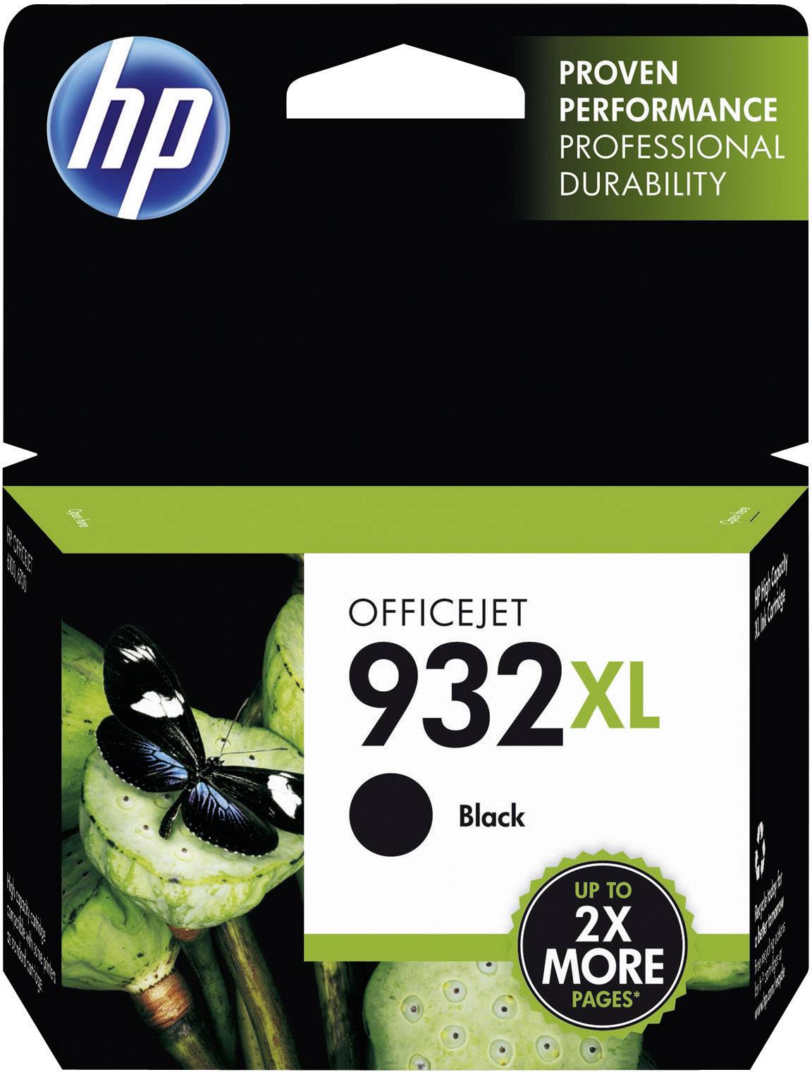 'HP Officejet 932XL inktcartridge in Zwart. Voor professionele prestaties en duurzaamheid. Tot 2x meer pagina's.'