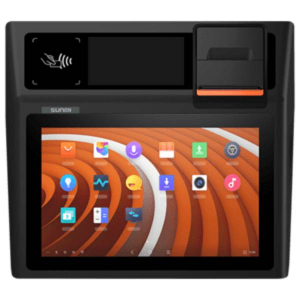Sunmi D2 Mini, 4G, NFC, 25,7cm (10,1''), CD, Android, zwart, oranje, 2 GB RAM / 8GB Flash