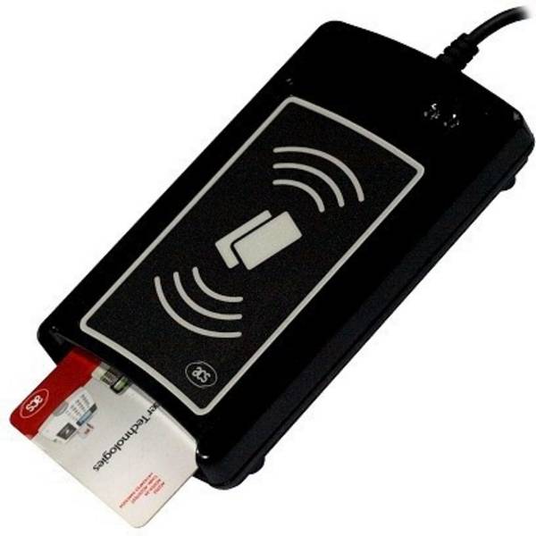 ACS ACR1281S-C1 dual-interface smartcardlezer, Verwerkt zowel contactkaarten als contactloze