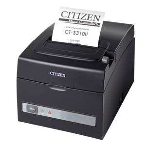 Citizen CT-S310II LAN, Dual-IF, 8 dots/mm (203 dpi), cutter, zwart, USB-1